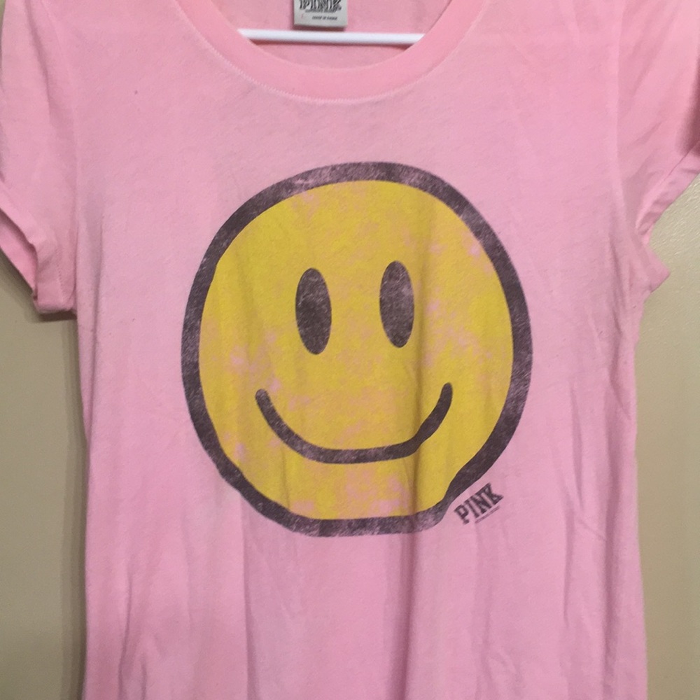 Pink happy face T-shirt